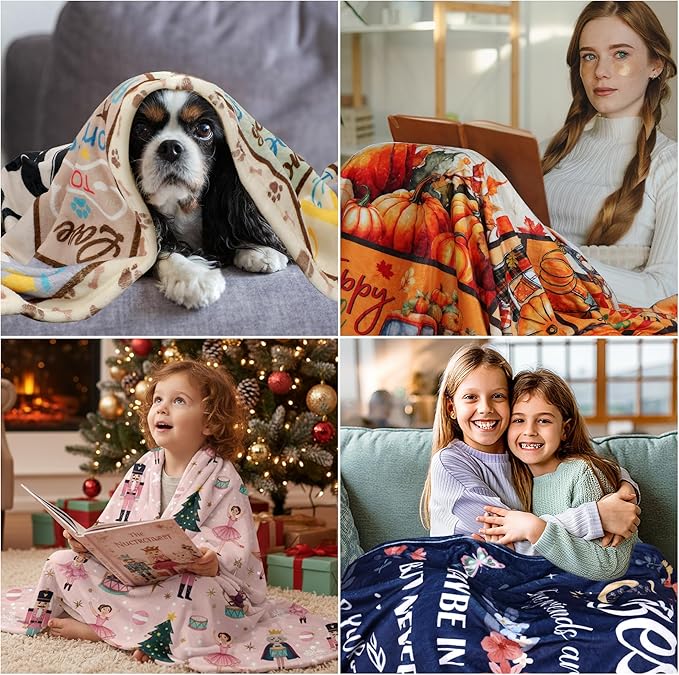 Bestie Gifts for Women Throw Blanket, Friendship Quote Floral Design Soft Cozy Fuzzy Flannel Blanket, Gift for Best Friend Girls Birthday Christmas (50" x 60")