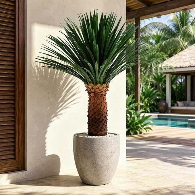4FT Artificial Agave Plant in Black Pot, 48 Inch Tall Faux Agave Succulent with Realistic Foliage, Fake Floor Plant for Indoor Outdoor Front Porch Patio Home Office Hotel Desert Style Decor