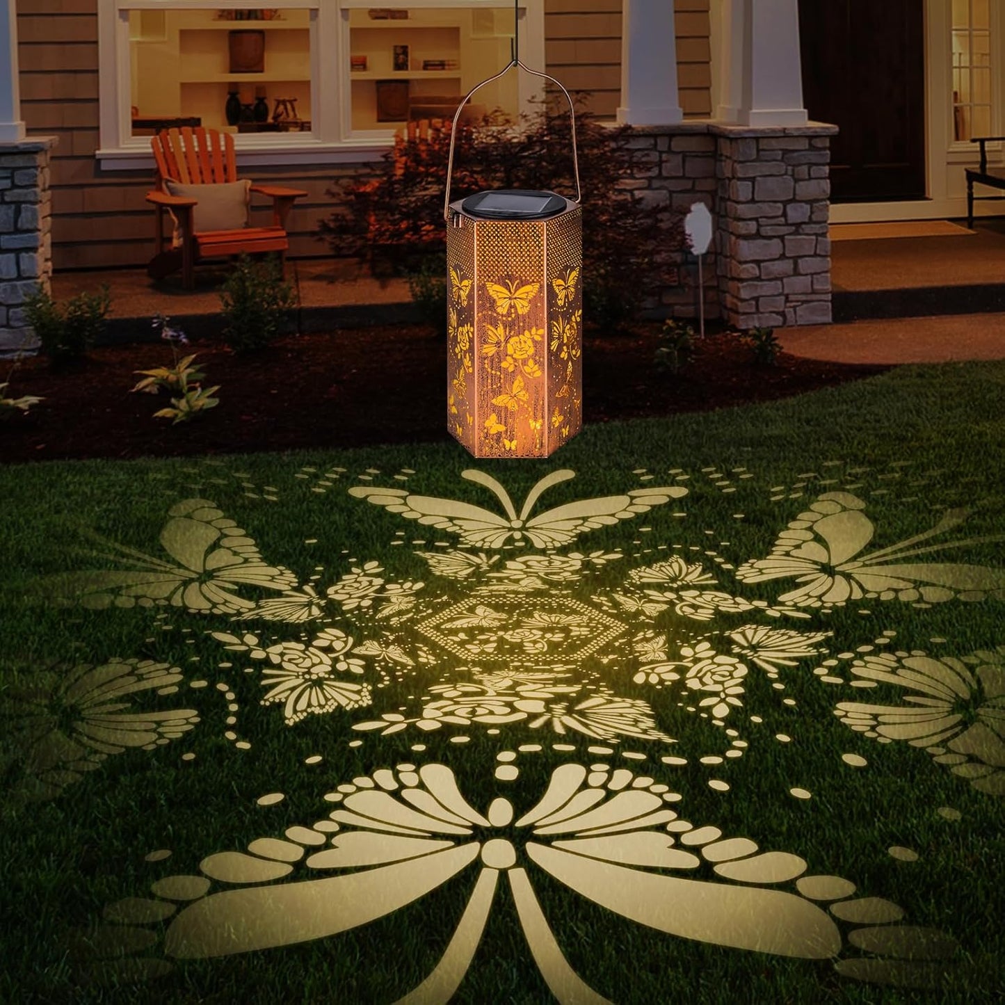 Birthday Gifts for Women Butterfly Solar Lights Outdoor - Butterflies Solar Lanterns Outdoor Waterproof Garden Decoration for Outside, Outdoor, Yard, Lawn