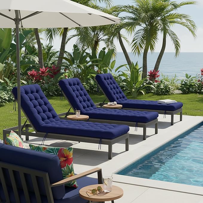 Vercraft Long Floor Cushion Large Floor Cushion with Brushed Cotton 74.8 x 27.5 x 3.15 in Jumbo Lounger Pillow for Outdoor Indoor Bay Window Meditation Yoga Reading Sleeping(1 Pc,Navy Blue)