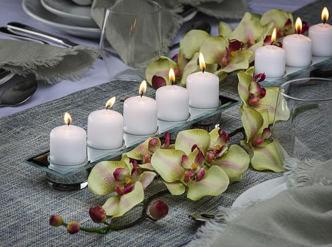 BOLSIUS 6 White Pillar Candles Bulk - 3x4 Inches Candle Set - 40+ Hours Clean Burning - No Palm Oil - 0% Animal Fat - Premium European Quality - Unscented Dripless Restaurant Pillars