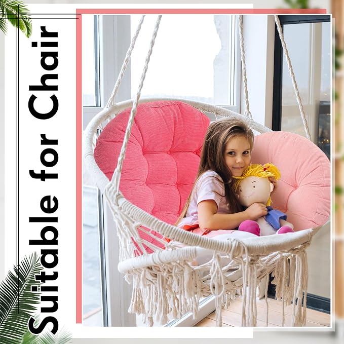 Jerify 4 Pcs Floor Pillow Cushions Large Round Square Large Meditation Floor Pillow for Classroom Adult Meditation Picnic Party Seating Learning Daycare School (Round,Mixed Pink)