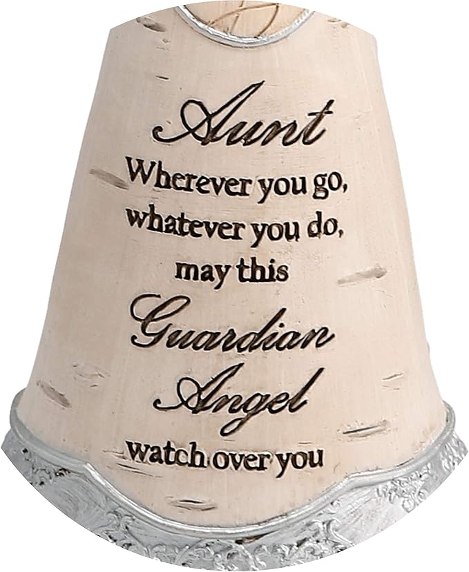 Pavilion Gift Company Elements Aunt Guardian Angel Figurine, 6", Purple