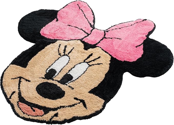 Jay Franco Disney Minnie Mouse Plush Fluffy Accent Rug - 4 x 3 ft Area Rug for Kids Bedroom or Living Room Decor