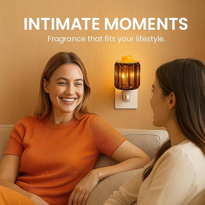 MeplLivs Warmers Pluggable Fragrance Warmer- Decorative Plug-in for Warming Scented Candle (Golden)
