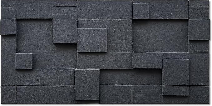 NANKAI Art Hand Painted Black Abstract Oil Painting Modern Minimalist Art Painting Office Hallway Bedroom Living Room Wall Art Deco 24x48 inches