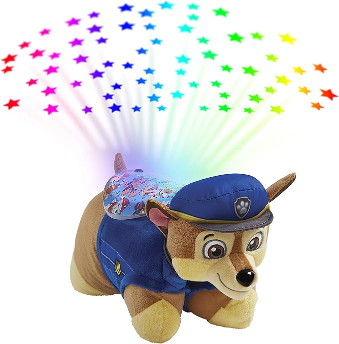 Pillow Pets 11 inch Paw Patrol Chase Sleeptime Lite, Nickelodeon Stuffed Animal Nightlight, Plush Toy Gift for Kids