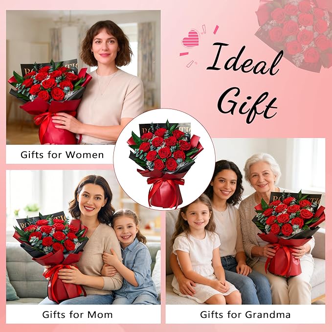 Vrioca Flowers for Delivery, Preserved Flowers Bouquets, Birthday Gifts for Women Mom