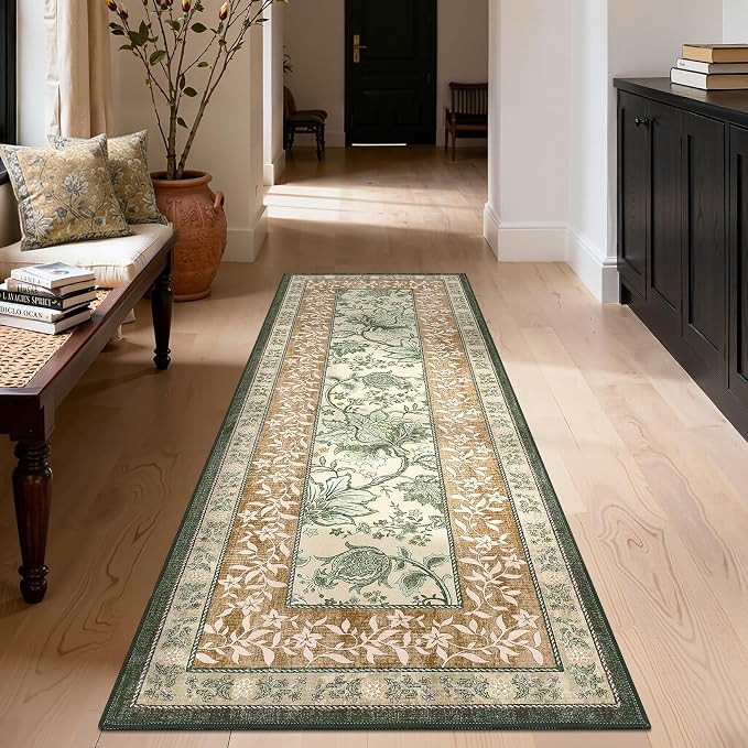 GarveeHome Leaves Floral Area Rug