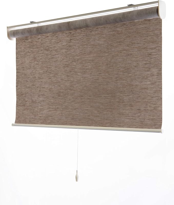 CHICOLOGY Roller Shades , Cordless Blinds , Window Shades for Home , Roller Window Shades , Window Treatments , Door Blinds , Light Filtering Shades , Felton Truffle (Natural Woven) , 48"W X 72"H