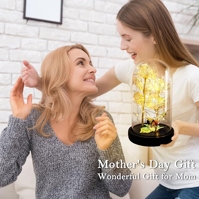 Birthday Gifts Galaxy Artificial Rose, Flowers for Delivery Prime Beauty and The Beast Rose Gold Foil Rose Enchanted Colorful Infinity Rose, Rose Flowers Gifts for Home Decor Unique Gifts for Women