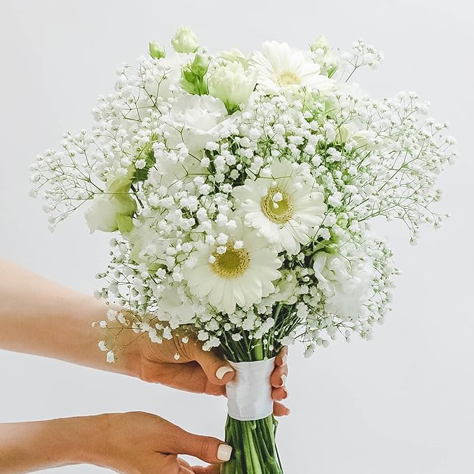 100 Pcs Baby Breath Artificial Flowers, Fake Babys Breath Gypsophila Flowers Bulk, Realistic Artificial Flowers Bouquet Flores Artificiales para Decoracion for Wedding Party Home Decoration