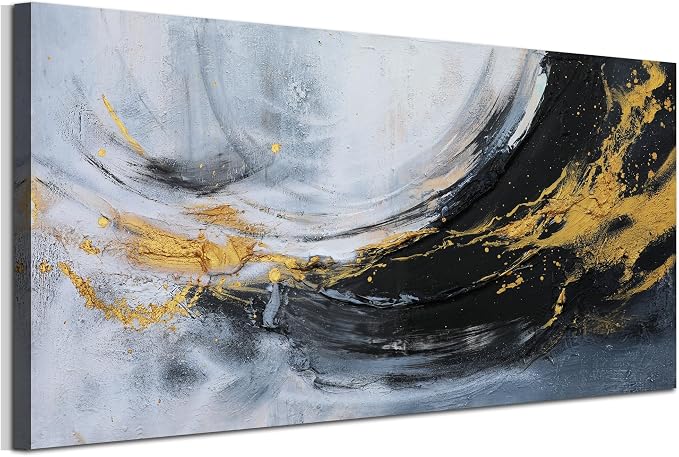 Acocifi Textured Abstract Canvas Wall Art for Living Room 58"x29" | vertical or horizontal hanging, waterproof, non-fading, large artwork for office bedroom home decor, easy to hang