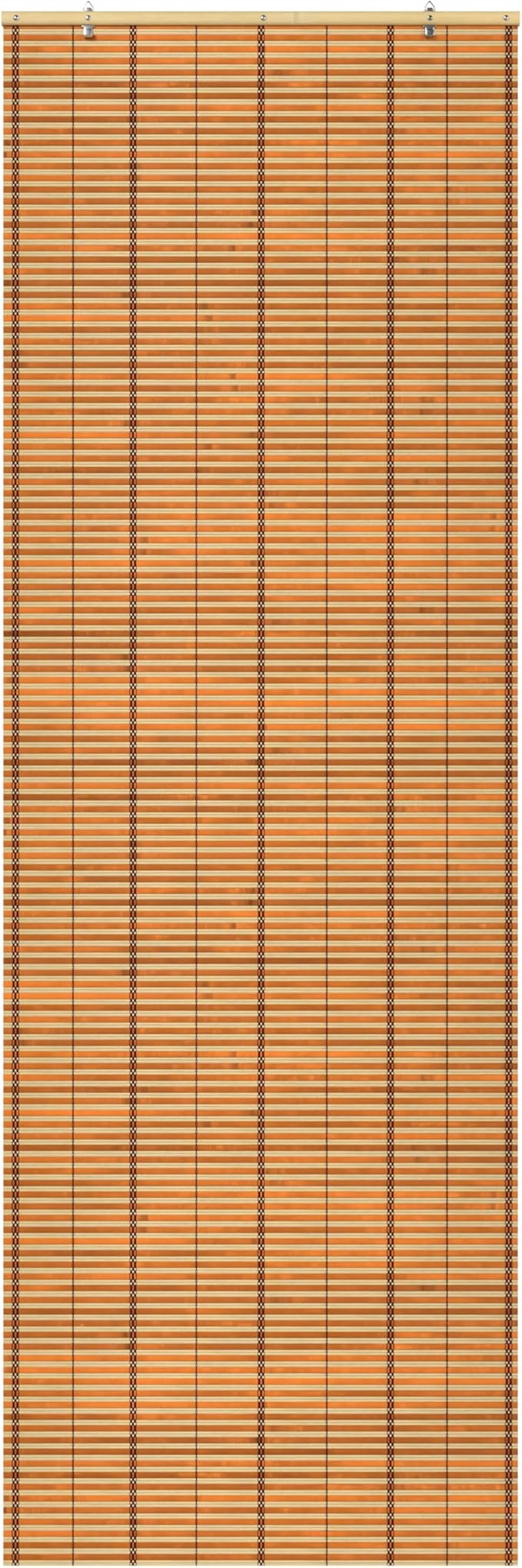 Red Lantern Burnt Bamboo Cordless Window Shade - Two-tone Honey, 24" Wide