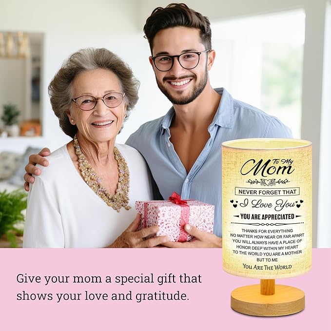 WSYEAR Birthday Gifts for mom from Son-Table Lamp Mom Gifts from Daughter for Mother Night Light Present for Mom Mothers Day Valentines Day Christmas