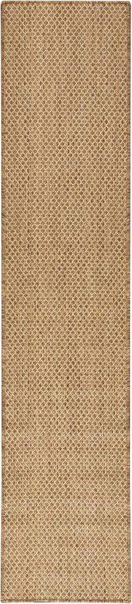 Nourison Home Courtyard Jute 2'2" x 8' Area Rug - Easy Clean, Non Shedding, Bed Room, Living Room, Dining Room, Kitchen (8' Runner)