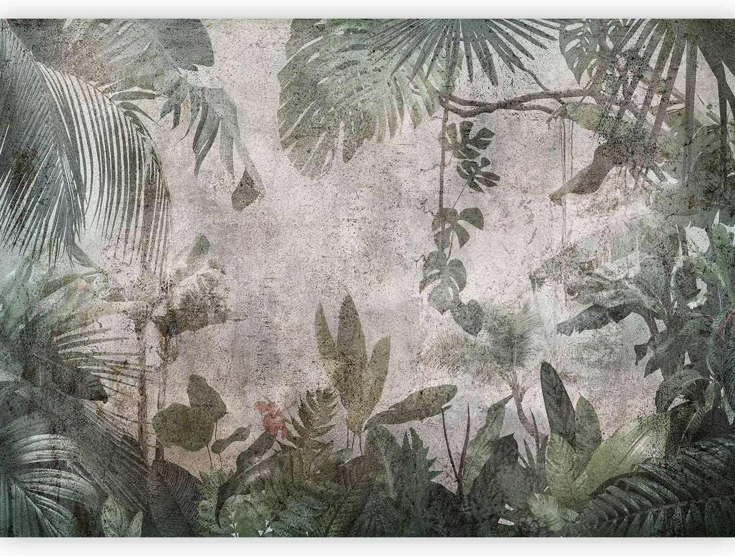 artgeist Premium Wall Mural Tropical Leaves 79x55 in - XXL Non-Woven Wallpaper Fleece Wall Decor Photo Print Picture Image Design Landscape Jungle Nature Monstera Palm Leaves b-C-0821-a-a