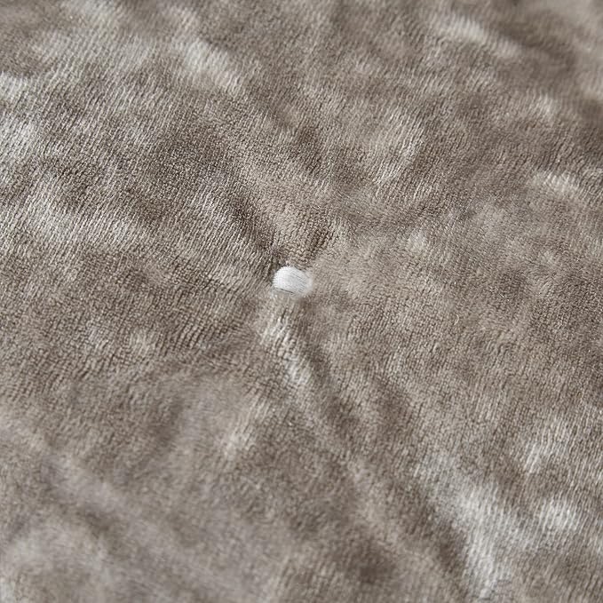Tache Velvet Dreams Luxurious Velveteen Velour Super Soft Plush Warm Cozy Diamond Tufted Polka Dot Quilted Coverlet Tan Beige Neutral Bedspread Set, Full