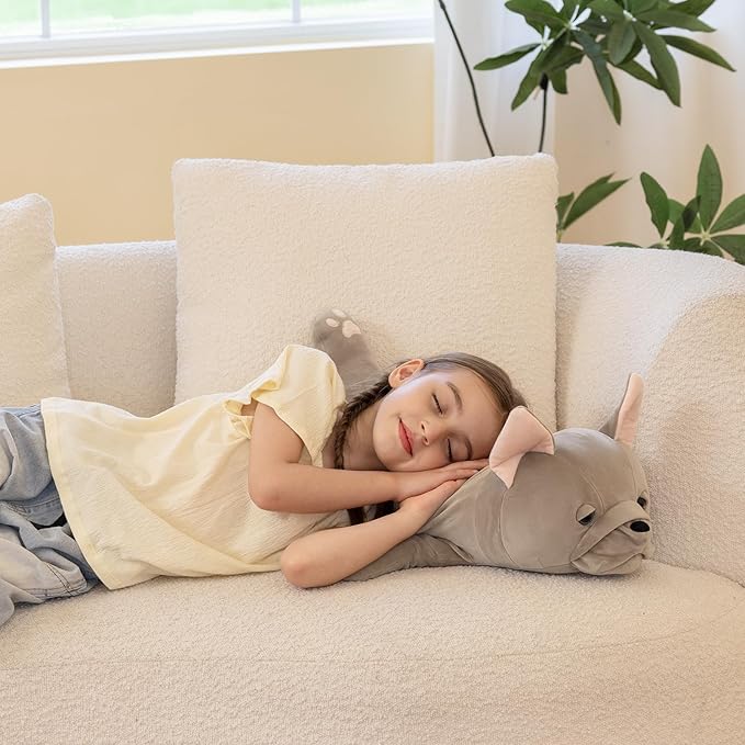 Tezituor 2.5lb Plush French Bulldog Pillow, 30 Inches Large Stuffed Dog Frenchie Stuffed Animal for Adults & Kids Hugging Pillow, Sofa Cushion, Home Decor