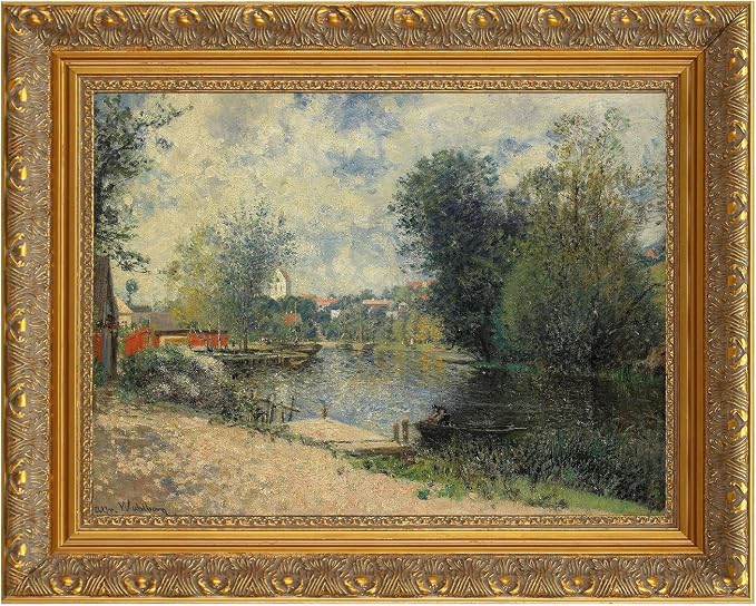 DIY Wood Frame for 24x36 Canvas Paintings, 2.4" Wide Antique Ornate Canvas Frames for Oil Painting Art Prints, 24x36 Gold Frame for Home Living Room Wall Decor (No Backboard & Glass Cover)
