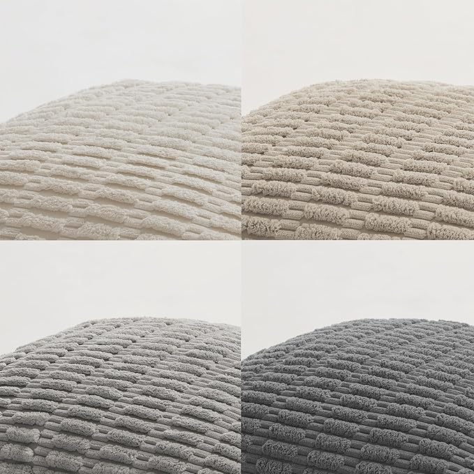 Fancy Homi 4 Packs Decorative Throw Pillow Covers for Living Room Couch Bed, Modern Farmhouse Boho Home Décor Accent Cushion Case, 24" x 14" (Pack of 4), Grey Series
