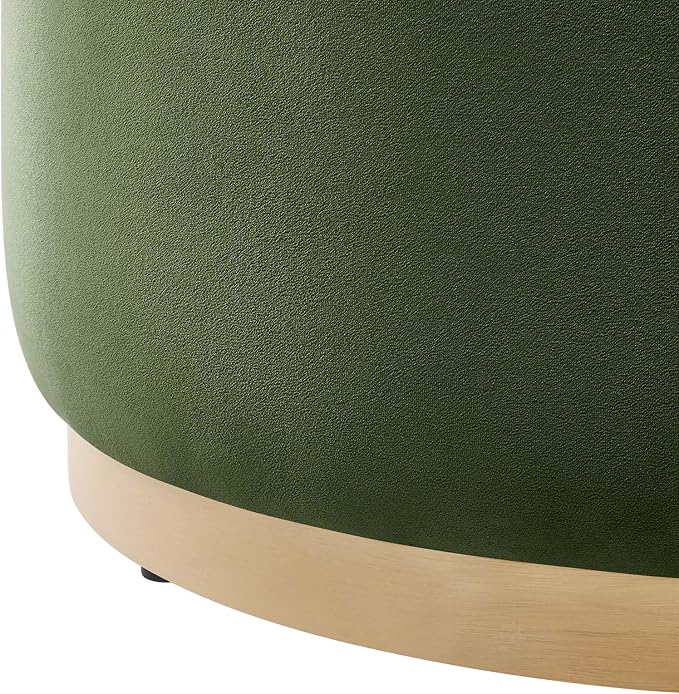 Modway Large 29" Round Performance Velvet Upholstered Upholstered Ottoman