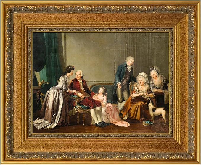 3.6" Wide DIY Vintage Frame for 24x36 Rococo Abstract Paintings, Traditional Wood Ornate Frames for Art Lover Housewarming Birthday Wedding Grandparents Teacher Gift, No Glass & Back (Gold)