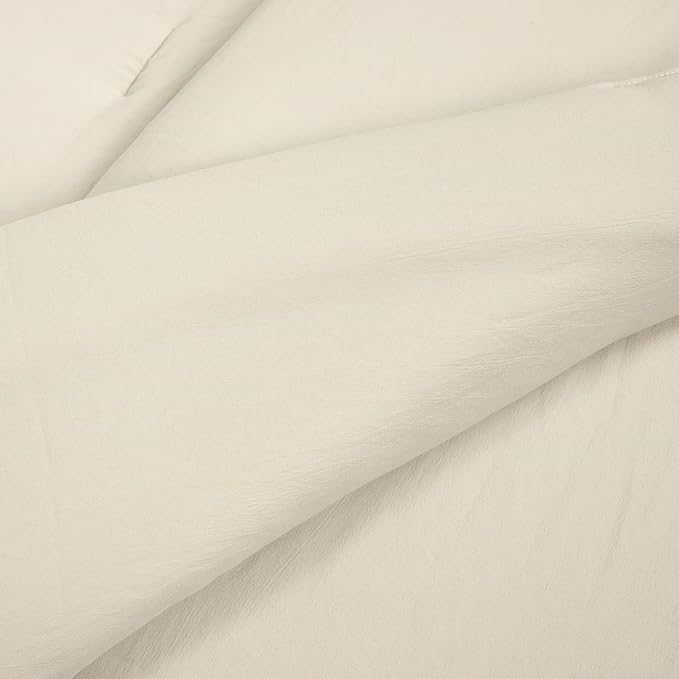 Lush Decor Reyna Ruffle Comforter Set - 2 Piece Twin Bedding Set - Elegance for Dorm Room - Twin XL, Wheat
