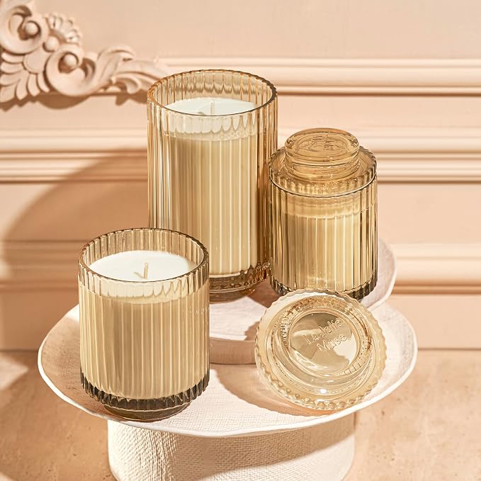 LA JOLIE MUSE Vanilla Zest Scented Candles for Home, 11 oz Natural Soy Wax | Luxury Jar Candle, Clean Non Toxic, Gift for Women & Men, Decorative Candles for Candle Warmer, Lemon Coconut Bergamot