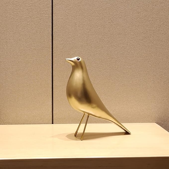 Mid-Century Home Décor House Bird - Office House Desk Dove Sculpture Pigeon Ornament Arts Gift Replica (Gold)…
