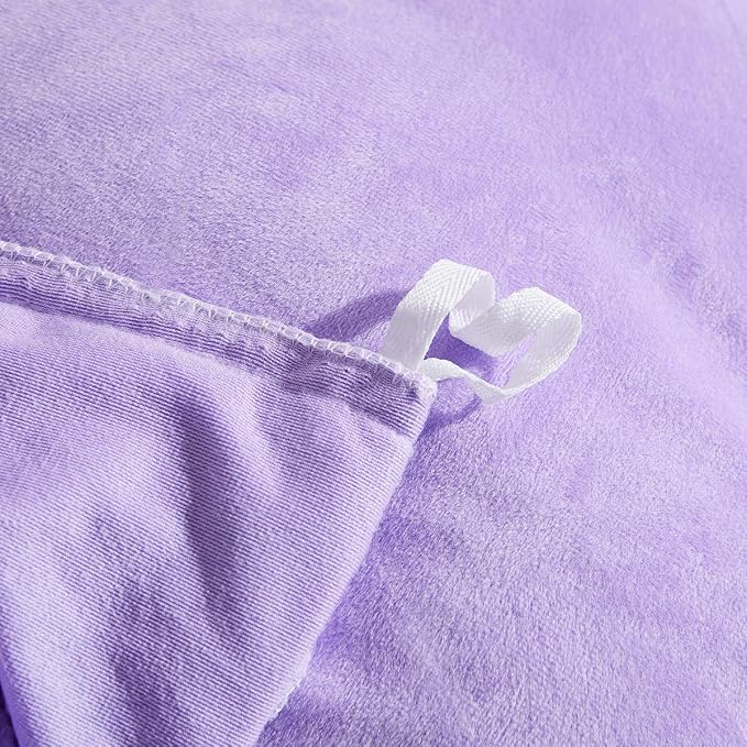Tie Dye Printed Faux Fur Bedding Set Modern Abstract Shaggy Plush Duvet Cover with Pillow Shams, Ultra Soft Warm (King, Tie Dye Lilac)