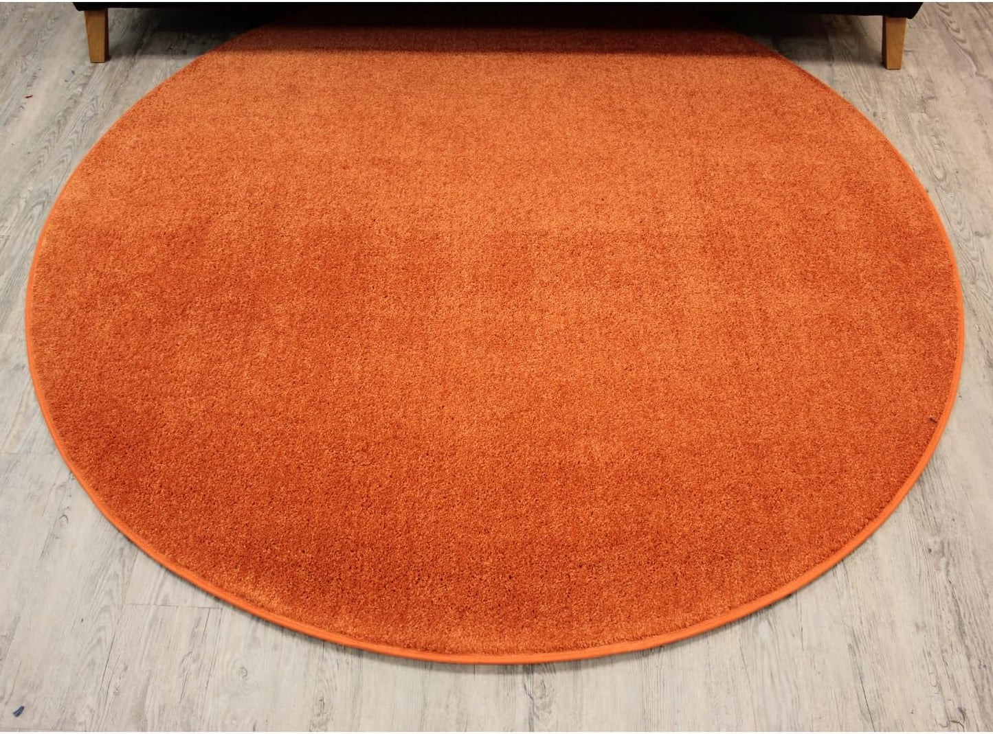 KOECKRITZ Soft and Colorful Kids Classroom Area Rugs (Passes Flammability Pill Test) Many Sizes and Bright Colors to Select from (9' Round, Tangerine)