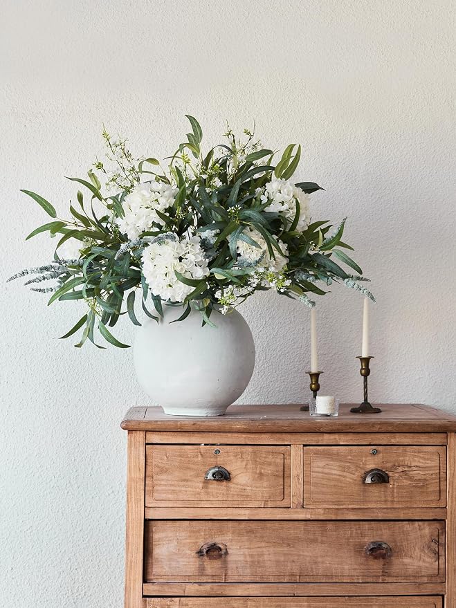 MISSPIN Artificial Flowers with Greenery Stems Faux Plants Indoor Branches for Tall Vase Ultra-Realistic, 13 Pcs Wedding Centerpieces, Home Decor & DIY Bouquets