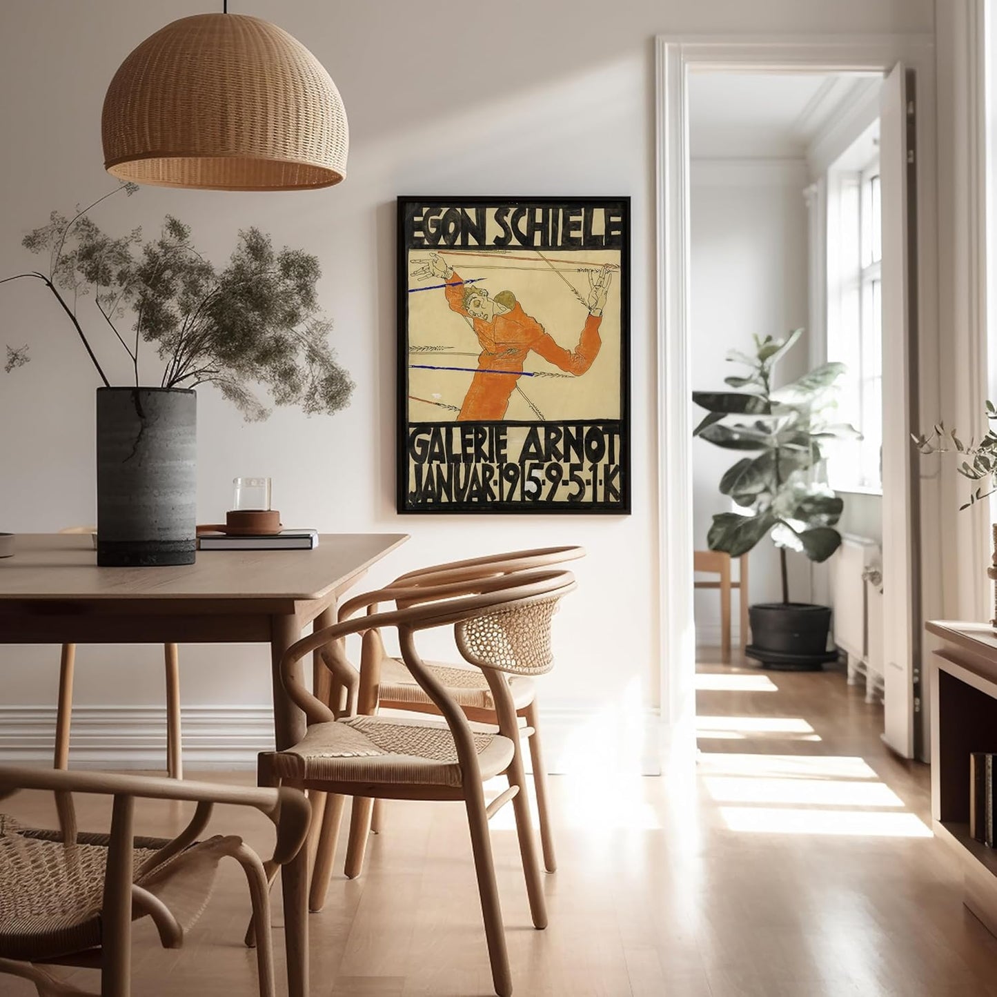 Poster Master Vintage Painting Poster - Retro Expressionism Print - Self Portrait as the Martyred St Sebastian - 16x20 UNFRAMED Wall Art - Gift for Artist, Friend - Wall Decor for Home, Office