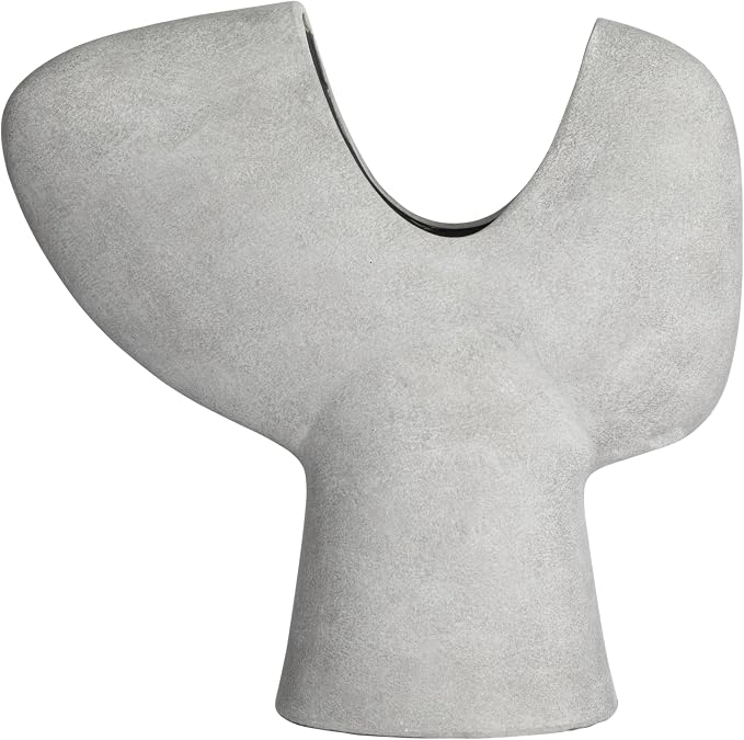 Bloomingville Modern Terracotta Abstract Vase, Grey