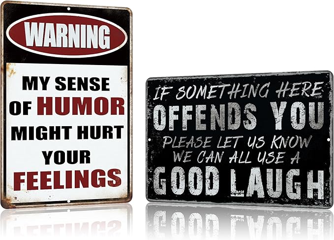 Yniaun Decor Funny Man Cave Home Bar Room Decor for Wall/Door Vintage Garage Metal Tin Sings for for House Bedroom/Bathroom/Kitchen Accessories/Gitfs