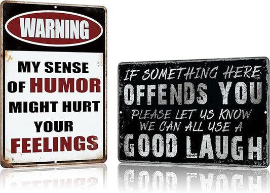 Yniaun Decor Funny Man Cave Home Bar Room Decor for Wall/Door Vintage Garage Metal Tin Sings for for House Bedroom/Bathroom/Kitchen Accessories/Gitfs