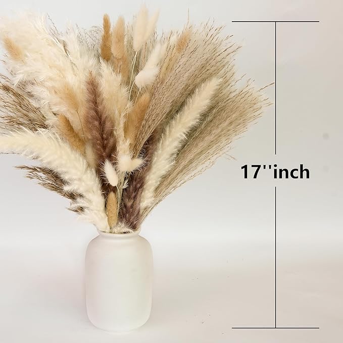 610 PCS Dried Pampas Grass Decor, Dried Flower Bouquets for Wedding, Home, Centerpiece Table, Modern Home, Western Living Room, Nurserie, Nursery, Boho Room, Beach, Women Office, and Boho Decor