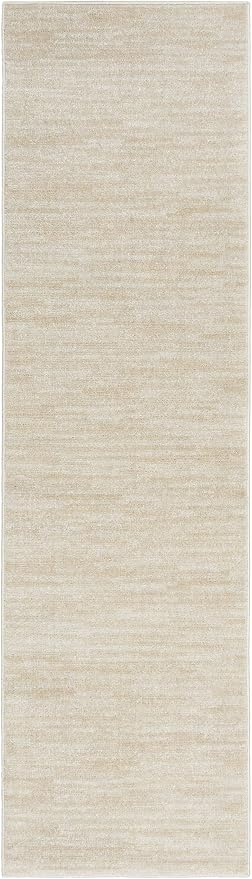 Nourison Home Nourison Essentials Ivory Beige 2'2" x 7'6" Area Rug - Easy Clean, Non Shedding, Bed Room, Living Room, Dining Room, Kitchen (8' Runner)