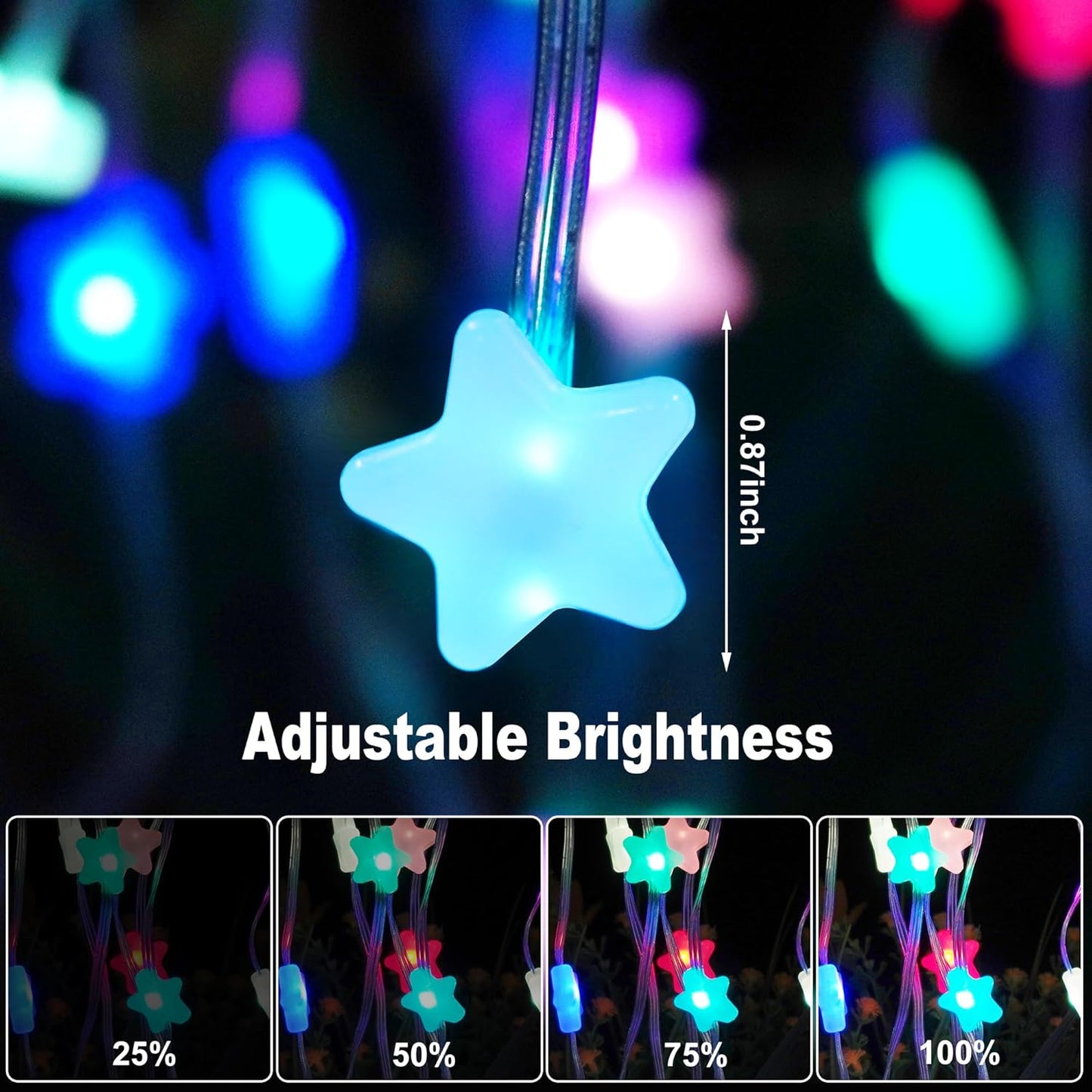 Fairy Lights Color Changing 16.5FT String Lights with Remote, 2-Pack Mini Star LED Twinkle Light USB Plug or Battery Powered for Indoor Outdoor Waterproof Party Garden Decoration