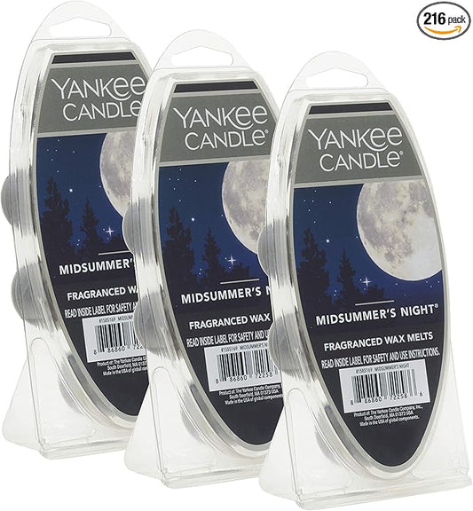 Yankee Candle Midsummer's Night Wax Melts,Suitable for All Wax Warmers,18 Count (Pack of 12)