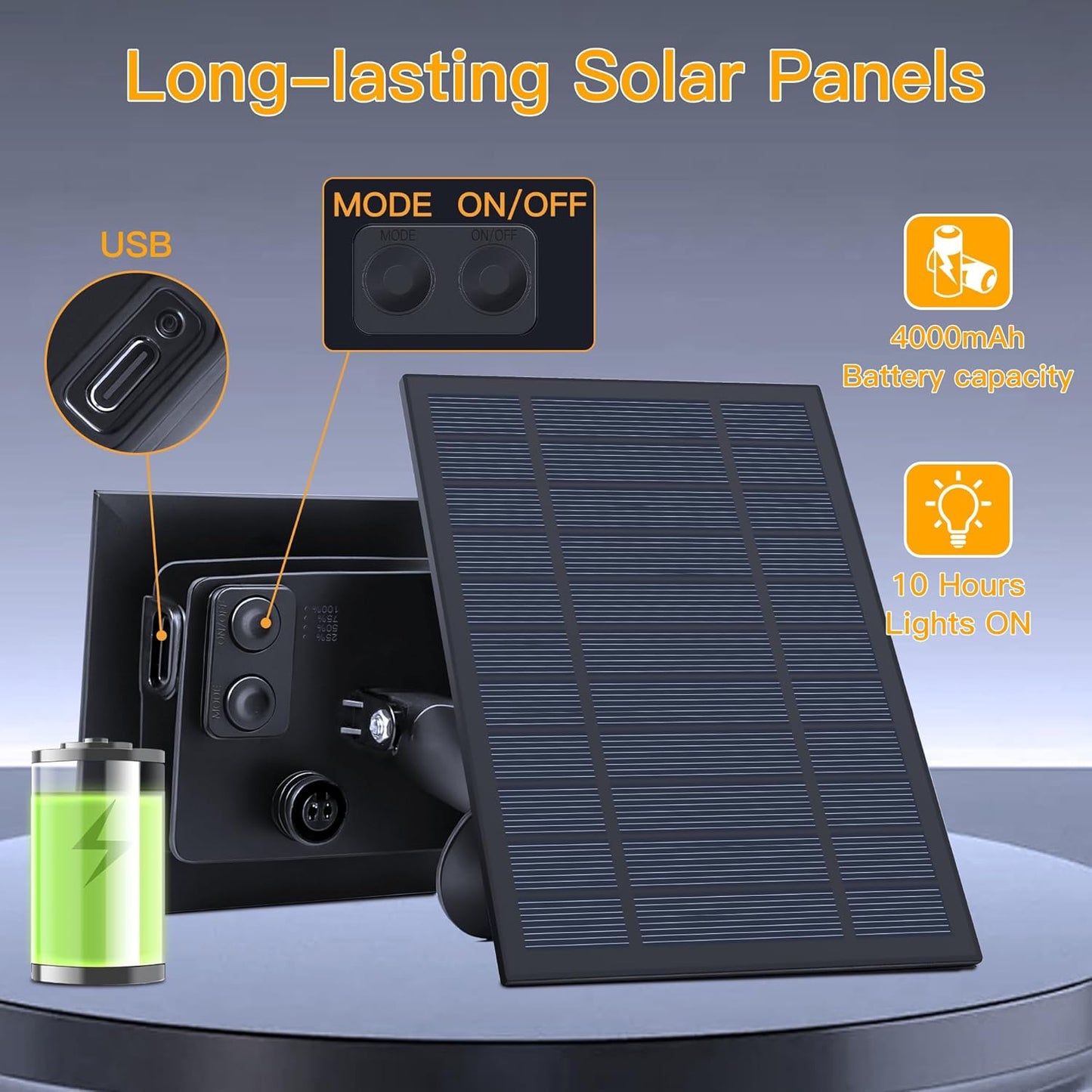 Ollny 110FT Solar String Lights for Outside, Waterproof Remote Control Dimmable Timers 3Modes Outdoor Light with 50 LED + 2 Spare Shatterproof Bulb, G40 Hanging Lights for Patio Pool House Garage