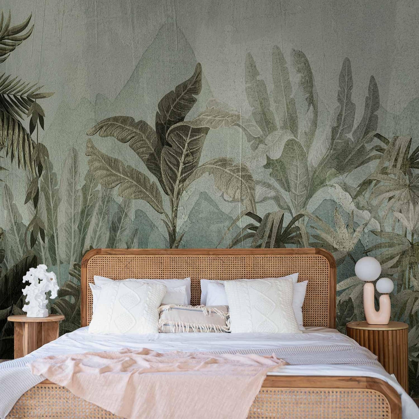 artgeist Wall Mural Leaves 135x101 in - XXL Peel and Stick Self-Adhesive Wallpaper Removable Large Sticker Foil Wall Decor Print Picture Design Nature Botanical Plants Palm Abstract b-C-0854-a-a