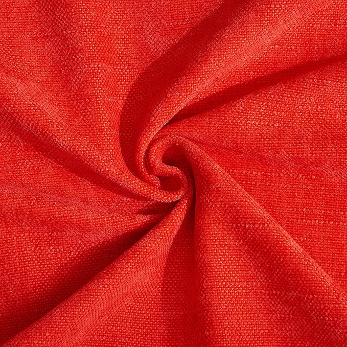 Pack of 4 Christmas Red Pillow Covers 18x18 Inch Chenille Throw Pillow Covers Solid Decorative Soft Xmas Cushion Covers Home Boho Textured Decor for Couch Sofa Bed Living Room