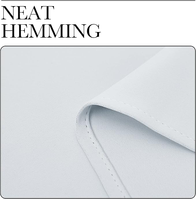 NICETOWN Greyish White Window Curtain Panels - Thermal Insulated Rod Pocket Room Darkening Curtain Sets for Bedroom (Greyish White, 2 Panels, 34 by 40)