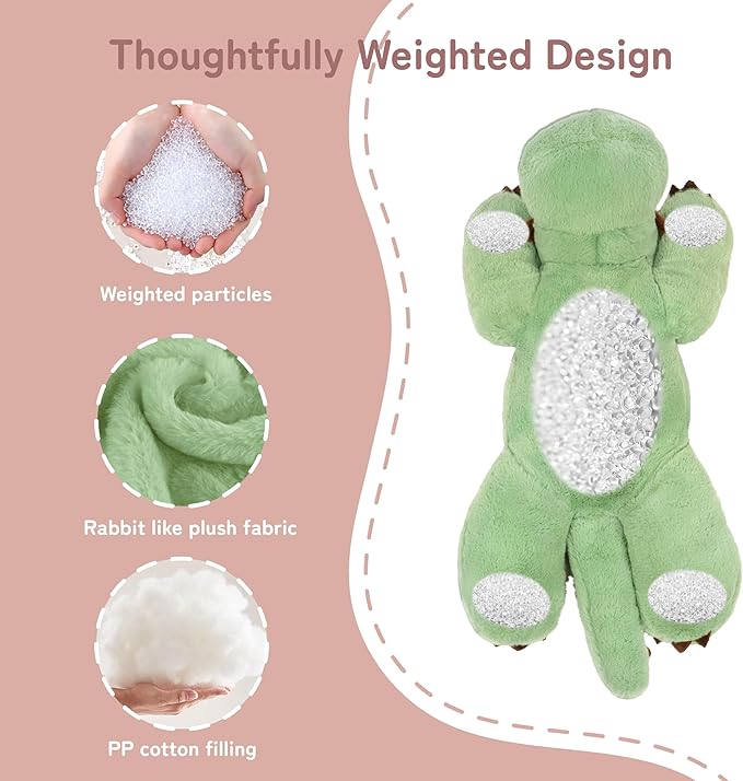 Niuniu Daddy Weighted Dinosaur Stuffed Animal for Kids & Adults, 22 Inch 3.3lb Large Plush Toy with Soft Fur, Weighted Plushies Pillow for Sensory Calm, Huggable Gift for Everyday Comfort