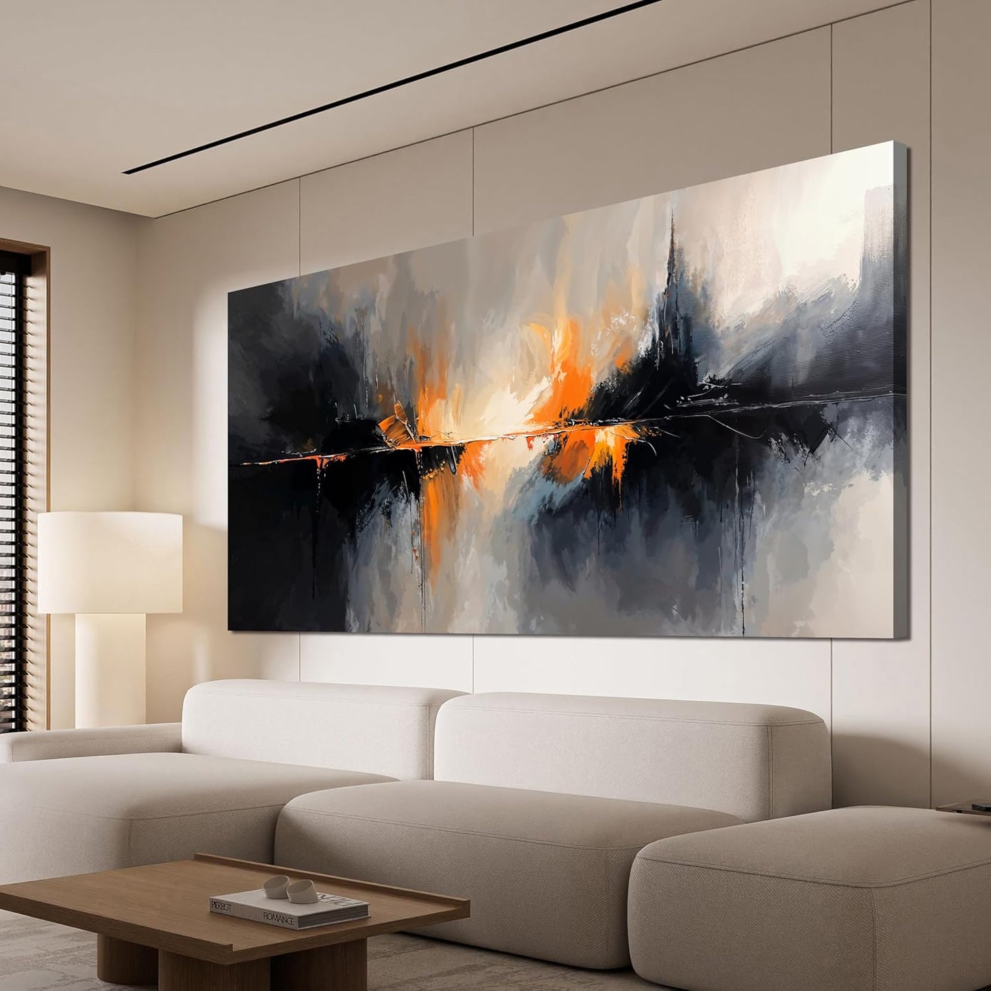 Canvas Wall Art Decor Black and White Wall Art Prints Abstract Canvas Art Wall Decor Wall Art Pictures for Living Room Large Modern Abstract Wall Art Artwork for Walls Bedroom Office Decor 24" X 48"