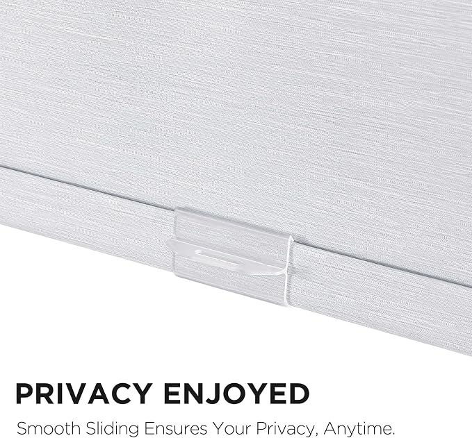 Joydeco Natural Woven Roller Shades for Indoor Windows, Cordless Blackout Blinds with Curved Valance, Thermal Insulated UV Protection Privacy Window Shades for Home and Office (Grey,35" W x 72" H)