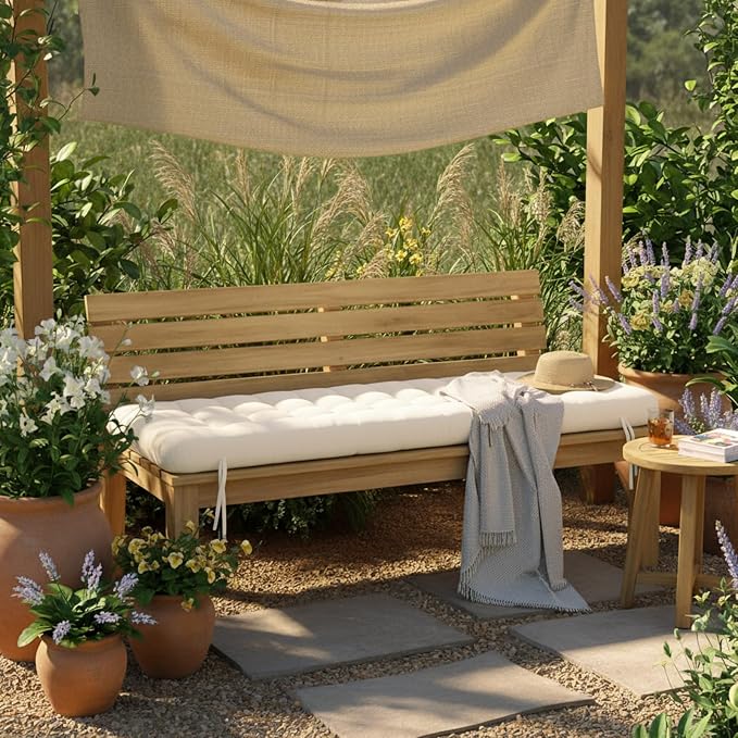 Vercraft Long Floor Cushion Large Floor Cushion with Brushed Cotton 74.8 x 27.5 x 3.15 in Jumbo Lounger Pillow for Outdoor Indoor Bay Window Meditation Yoga Reading Sleeping(1 Pc,Cream White)