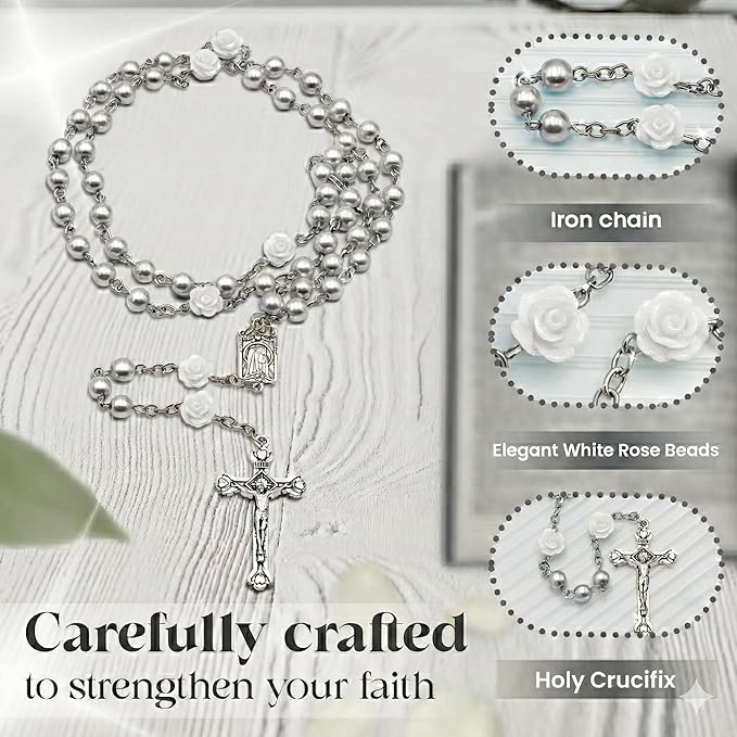 Baptism Gifts for Girl - My First Rosary and Keepsake Box, Blessed Baptism Gifts for Boys, Stunning First Communion Gifts or Blessed Christening Gift for Boys or Girls with Catholic Gift Box